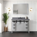 Lexora Marsyas 48" W x 22" D White Bath Vanity Grey Quartz Countertop and Faucet Set