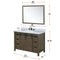 Lexora Marsyas 48" W x 22" D Rustic Brown Bath Vanity and Marble Countertop