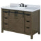 Lexora Marsyas 48" W x 22" D Rustic Brown Bath Vanity Marble Countertop and Faucet Set