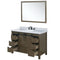 Lexora Marsyas 48" W x 22" D Rustic Brown Bath Vanity Marble Countertop with Faucet Set and 44" Mirror