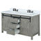 Lexora Marsyas 60" W x 22" D Ash Grey Double Bath Vanity Marble Countertop and Faucet Set