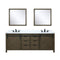 Lexora Marsyas 84 in W x 22 in D Rustic Brown Double Bath Vanity, Marble Countertop with Faucet Set and 34 in Mirrors