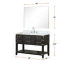 Lexora Norwalk 48 in W x 22 in D Single Bath Vanity and Carrara Marble Top