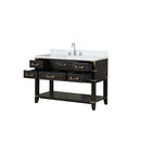 Lexora Norwalk 48 in W x 22 in D Single Bath Vanity with Carrara Marble Top and Faucet Set