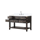 Lexora Norwalk 48 in W x 22 in D Single Bath Vanity with Carrara Marble Top and Faucet Set