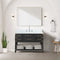 Lexora Norwalk 48 in W x 22 in D Single Bath Vanity with Carrara Marble Top and 46 in Mirror