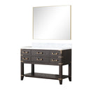 Lexora Norwalk 48 in W x 22 in D Single Bath Vanity with Carrara Marble Top and 46 in Mirror