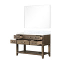 Lexora Norwalk 48 in W x 22 in D Single Bath Vanity with Carrara Marble Top and 46 in Mirror