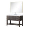 Lexora Norwalk 48 in W x 22 in D Single Bath Vanity with Carrara Marble Top Faucet Set and 46 in Mirror