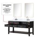 Lexora Norwalk 60 in W x 22 in D Double Bath Vanity with Carrara Marble Top and 28 in Mirrors