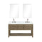 Lexora Norwalk 60 in W x 22 in D Double Bath Vanity with Carrara Marble Top Faucet Set and 28 in Mirrors