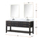 Lexora Norwalk 72 in W x 22 in D Double Bath Vanity with Carrara Marble Top and Faucet Set