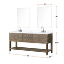 Lexora Norwalk 72 in W x 22 in D Double Bath Vanity with Carrara Marble Top and Faucet Set