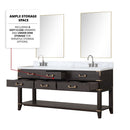 Lexora Norwalk 72 in W x 22 in D Double Bath Vanity with Carrara Marble Top and Faucet Set