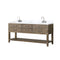 Lexora Norwalk 72 in W x 22 in D Double Bath Vanity with Carrara Marble Top and Faucet Set