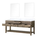 Lexora Norwalk 72 in W x 22 in D Double Bath Vanity with Carrara Marble Top and 34 in Mirrors