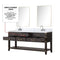 Lexora Norwalk 72 in W x 22 in D Double Bath Vanity with Carrara Marble Top Faucet Set and 34 in Mirrors