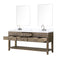 Lexora Norwalk 72 in W x 22 in D Double Bath Vanity with Carrara Marble Top Faucet Set and 34 in Mirrors