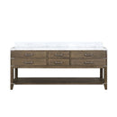 Lexora Norwalk 80 in W x 22 in D Double Bath Vanity and Carrara Marble Top