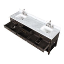 Lexora Norwalk 80 in W x 22 in D Double Bath Vanity with Carrara Marble Top and Faucet Set