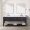 Lexora Norwalk 80 in W x 22 in D Double Bath Vanity with Carrara Marble Top and Faucet Set