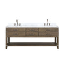 Lexora Norwalk 80 in W x 22 in D Double Bath Vanity with Carrara Marble Top and Faucet Set