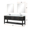 Lexora Norwalk 84 in W x 22 in D Double Bath Vanity and Carrara Marble Top