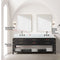 Lexora Norwalk 84 in W x 22 in D Double Bath Vanity and Carrara Marble Top