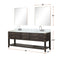 Lexora Norwalk 84 in W x 22 in D Double Bath Vanity with Carrara Marble Top and Faucet Set