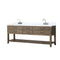 Lexora Norwalk 84 in W x 22 in D Double Bath Vanity with Carrara Marble Top and Faucet Set