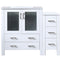 Lexora Volez 42" W x 18.25" D Single Bath Vanity with Side Cabinet and White Ceramic Top