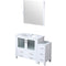 Lexora Volez 48" W x 18.25" D Single Bath Vanity with Side Cabinet and White Ceramic Top 34" Mirror