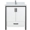 Lexora Ziva 30" W x 22" D Bath Vanity with White Quartz Top and Faucet Set