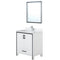 Lexora Ziva 30" W x 22" D Bath Vanity White Quartz Top with Faucet Set and 28" Mirror