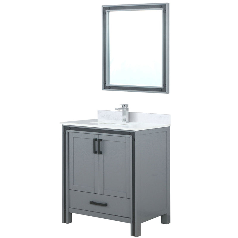 Lexora Ziva 30" W x 22" D Bath Vanity with White Quartz Top and Faucet Set