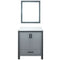 Lexora Ziva 30" W x 22" D Bath Vanity with White Quartz Top and 28" Mirror