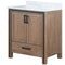 Lexora Ziva 30" W x 22" D Bath Vanity and White Quartz Top