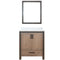 Lexora Ziva 30" W x 22" D Bath Vanity with White Quartz Top and 28" Mirror