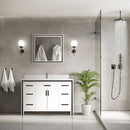 Lexora Ziva 48" W x 22" D Bath Vanity and White Quartz Top