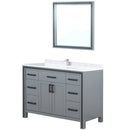 Lexora Ziva 48" W x 22" D Bath Vanity with White Quartz Top and Faucet Set