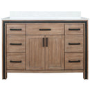 Lexora Ziva 48" W x 22" D Bath Vanity and White Quartz Top