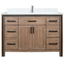 Lexora Ziva 48" W x 22" D Bath Vanity with Cultured Marble Top and Faucet Set