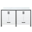 Lexora Ziva 60" W x 22" D Double Bath Vanity and White Quartz Top