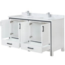 Lexora Ziva 60" W x 22" D Double Bath Vanity with Cultured Marble Top and Faucet Set