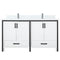 Lexora Ziva 60" W x 22" D Double Bath Vanity with Cultured Marble Top and Faucet Set