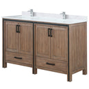 Lexora Ziva 60" W x 22" D Double Bath Vanity with Cultured Marble Top and Faucet Set