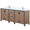 Lexora Ziva 80" W x 22" D Double Bath Vanity with Cultured Marble Top and Faucet Set