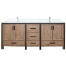 Lexora Ziva 80" W x 22" D Double Bath Vanity with Cultured Marble Top and Faucet Set