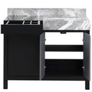 Lexora Zilara 42" W x 22" D Bath Vanity and Castle Grey Marble Top