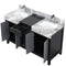 Lexora Zilara 55" W x 22" D Double Bath Vanity and Castle Grey Marble Top